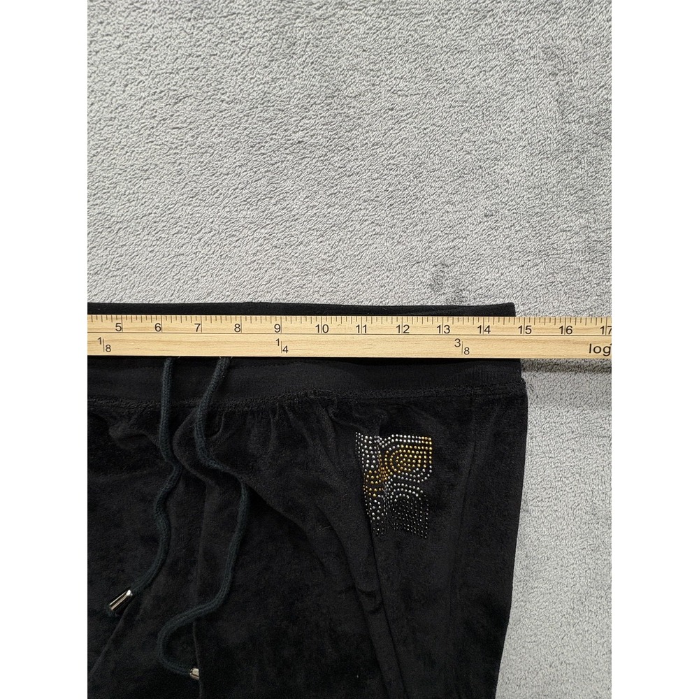 BCBG Max Azria Pants Womens Large Velour Wide Leg Lounge Yoga Butterfly‎ - Picture 5 of 6
